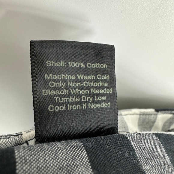 Ann Taylor Gingham Check Scallop Hem Shorts 6 Cotton Black Cream Plaid Preppy - Picture 6 of 6